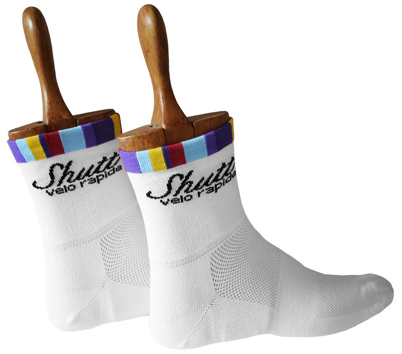 White Signature Cycling Socks 9cm - Image 3