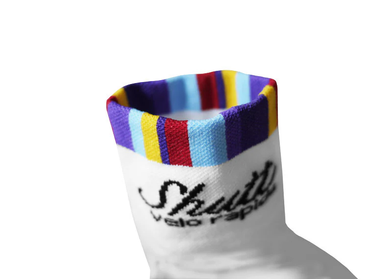 White Signature Cycling Socks 9cm - Image 4